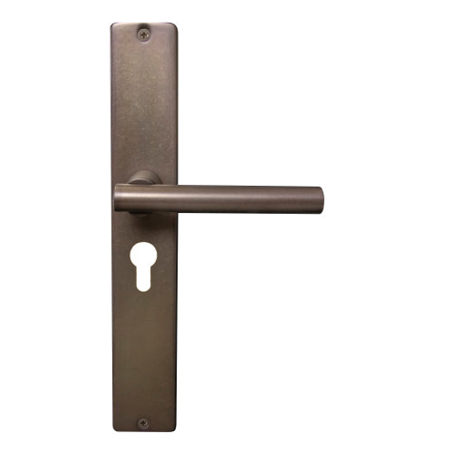 Charleston Square Backplate E48 Keyhole in Matt Antique Bronze