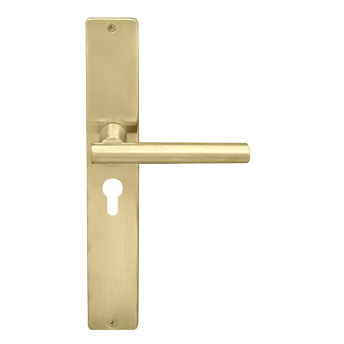 Charleston Square Backplate E48 Keyhole in Satin Brass Unlaquered