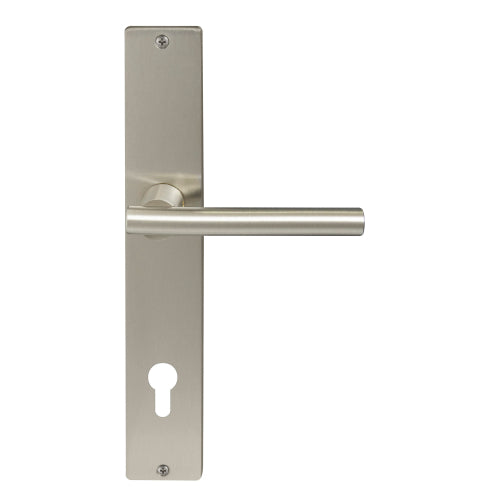 Charleston Square Backplate E85 Keyhole in Brushed Nickel