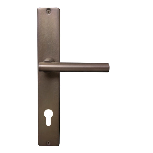 Charleston Square Backplate E85 Keyhole in Matt Antique Bronze