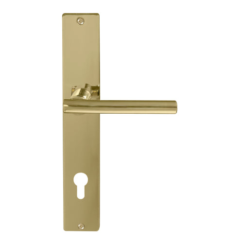 Charleston Square Backplate E85 Keyhole in Polished Brass