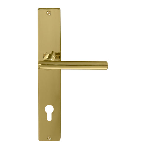 Charleston Square Backplate E85 Keyhole in Polished Brass Unlacquered