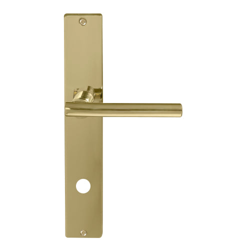 Charleston Square Backplate - Priv 85mm in Polished Brass