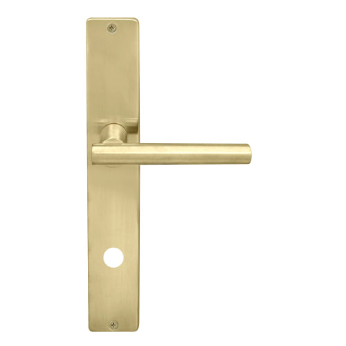 Charleston Square Backplate - Priv 85mm in Satin Brass Unlaquered