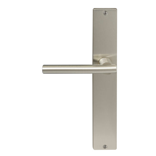 Charleston Square Backplate Dummy Lever - LH in Brushed Nickel