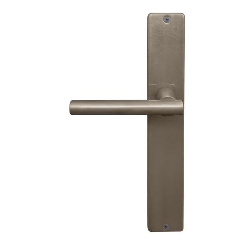 Charleston Square Backplate Dummy Lever - LH in Natural Bronze