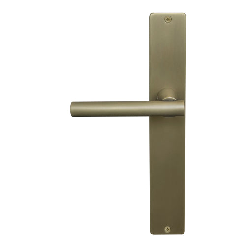 Charleston Square Backplate Dummy Lever - LH in Roman Brass