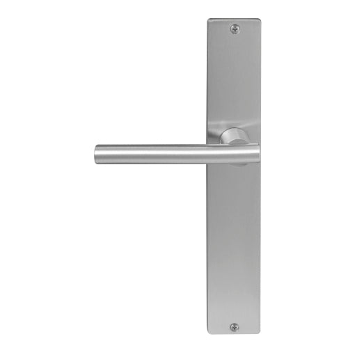 Charleston Square Backplate Dummy Lever - LH in Satin Chrome