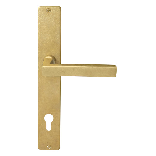 Federal Square Backplate E85 Keyhole in Rumbled Brass