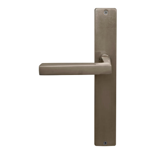 Federal Square Backplate Dummy Lever - LH in Natural Bronze