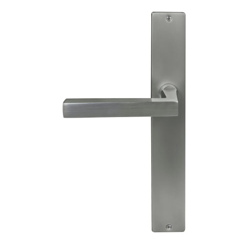 Federal Square Backplate Dummy Lever - LH in Satin Chrome