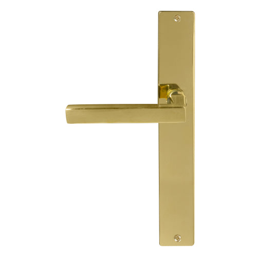 Federal Square Backplate Dummy Lever - LH in Polished Brass Unlacquered