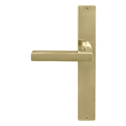 Federal Square Backplate Dummy Lever - LH in Satin Brass Unlaquered