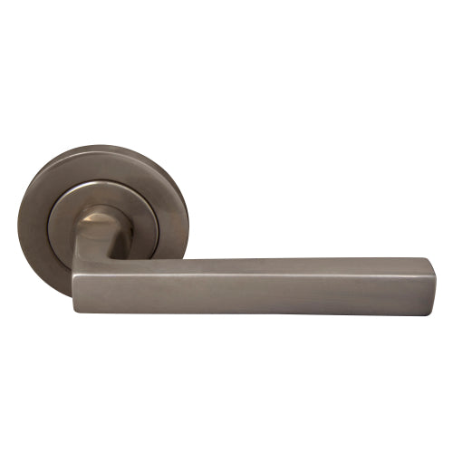Federal 64mm Large Rose Lever Set in Natural Bronze