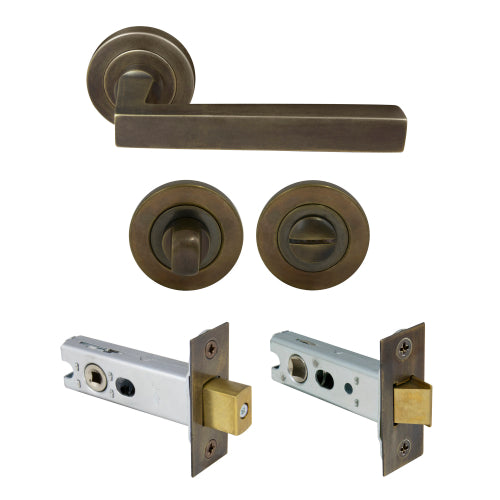 Federal Round Rose Privacy Set in Oil Rubbed Bronze
