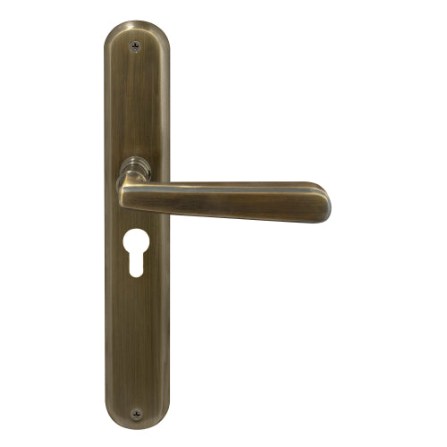 Villa Oval Backplate E48 Keyhole in Brushed Bronze