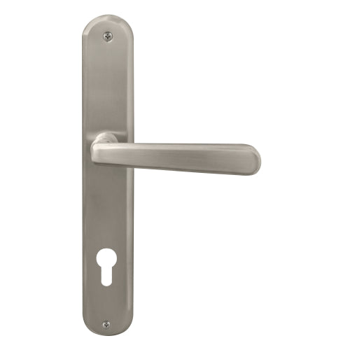 Villa Oval Backplate E85 Keyhole in Brushed Nickel