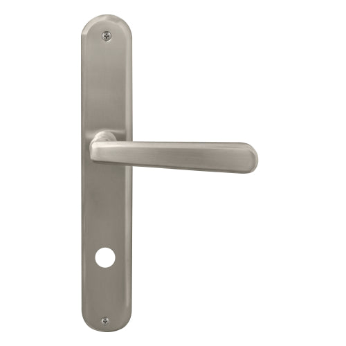 Villa Oval Backplate - Priv 85mm in Brushed Nickel