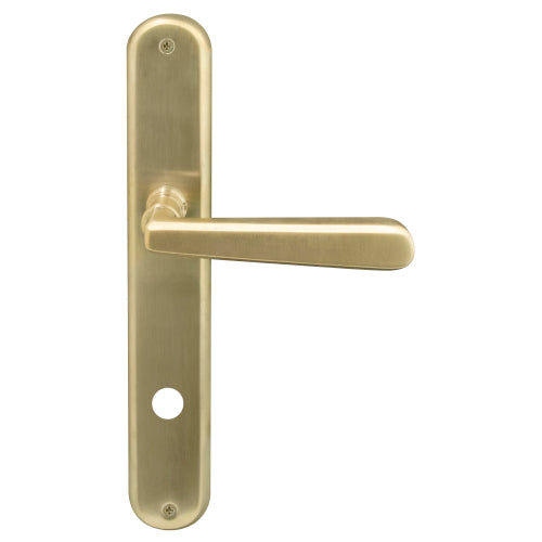 Villa Oval Backplate - Priv 85mm in Satin Brass Unlaquered
