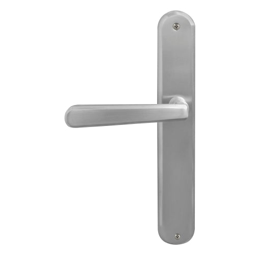 Villa Oval Backplate Dummy Lever - LH in Satin Chrome