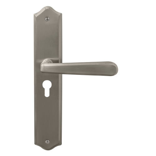 Villa Traditional Backplate E48 Keyhole in Brushed Nickel