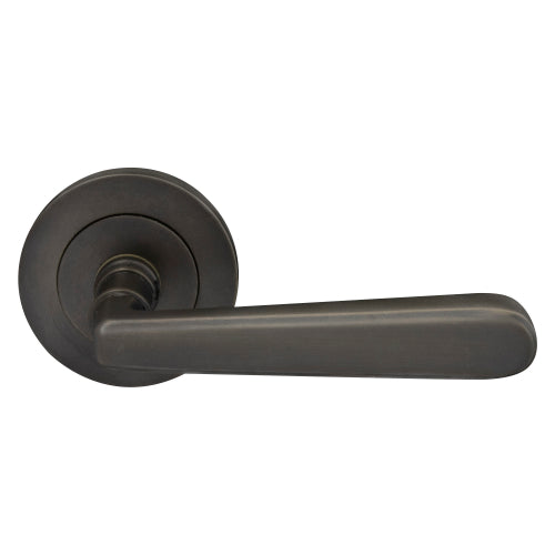 Villa 64mm Large Rose Lever Set in Dark Roman Brass