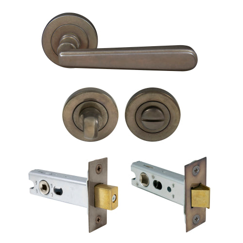 Villa Round Rose Privacy Set in Natural Bronze