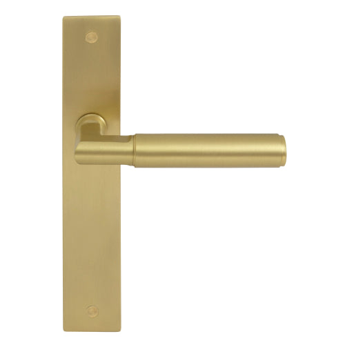 NIDO - Sona Lever on Backplate in Matt Satin Brass