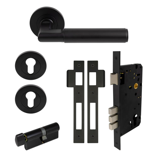 NIDO - Sona Round Rose Entrance Set in Matt Black