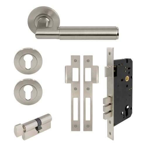 NIDO - Sona Round Rose Entrance Set in Brushed Nickel