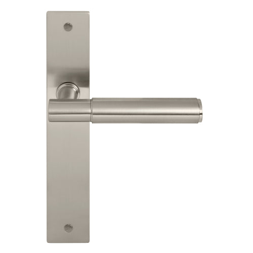 NIDO - Verge Plain Lever on Backplate in Brushed Nickel