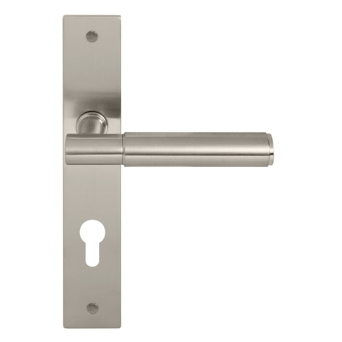 NIDO - Verge Plain Lever on Backplate - E85mm in Brushed Nickel