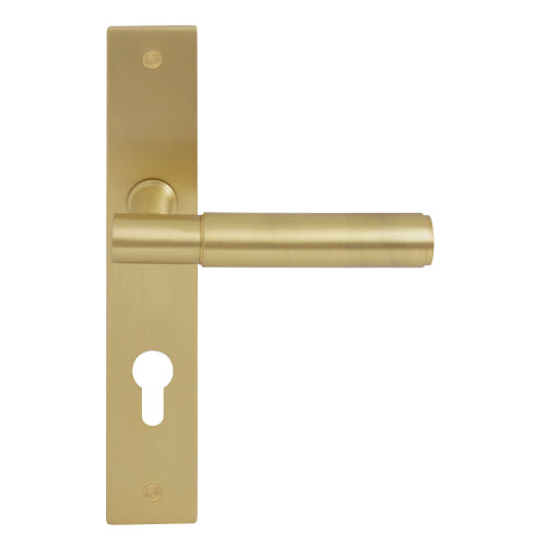 NIDO - Verge Plain Lever on Backplate - E85mm in Matt Satin Brass