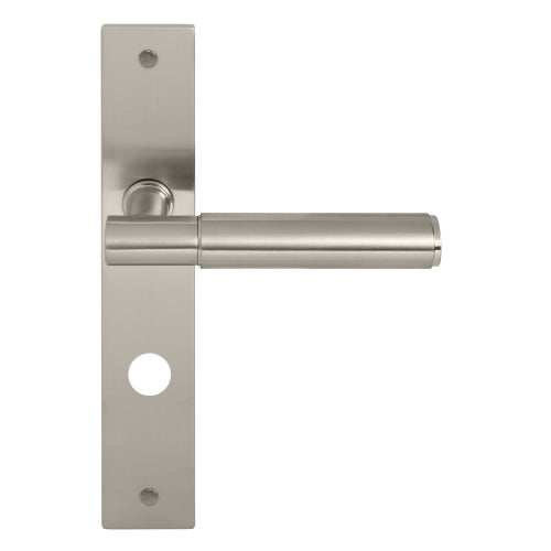 NIDO - Verge Plain Lever on Backplate - P85mm in Brushed Nickel