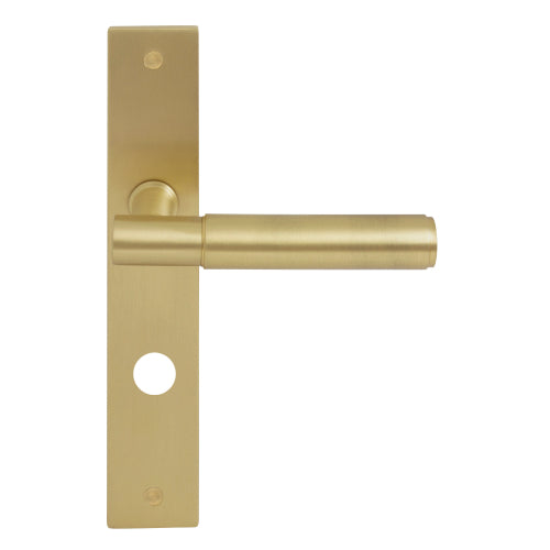 NIDO - Verge Plain Lever on Backplate - P85mm in Matt Satin Brass