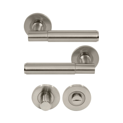 NIDO - Verge Plain Privacy Set in Brushed Nickel