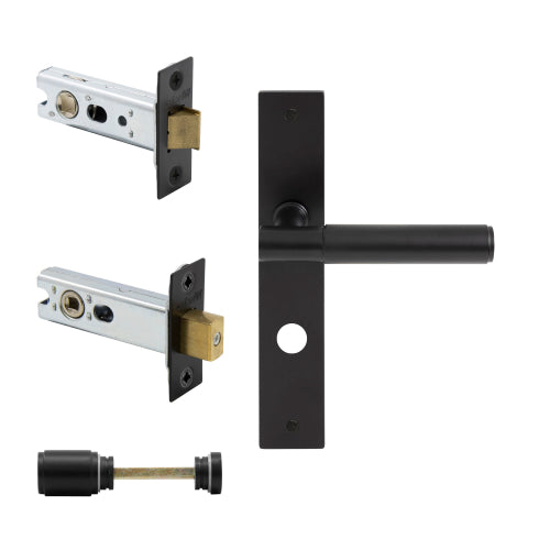 NIDO - Verge Plain Square Backplate Privacy Set in Matt Black