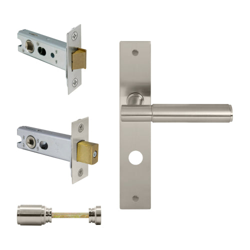 NIDO - Verge Plain Square Backplate Privacy Set in Brushed Nickel