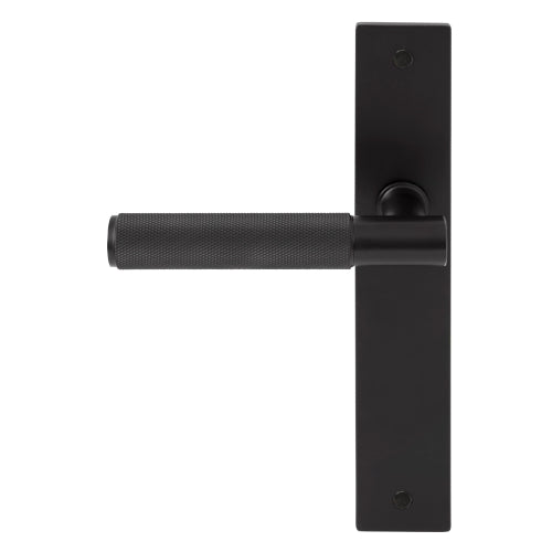 NIDO -Verge Square Backplate Dummy Lever LH-Knurled in Matt Black