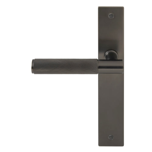 NIDO -Verge Square Backplate Dummy Lever LH-Knurled in Graphite Nickel