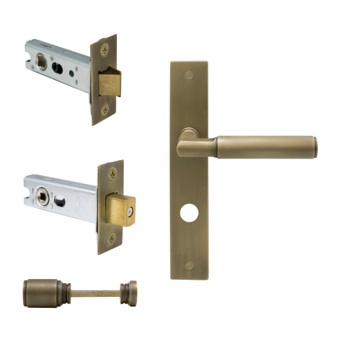 NIDO - Sona Square Backplate Privacy Set in Roman Brass