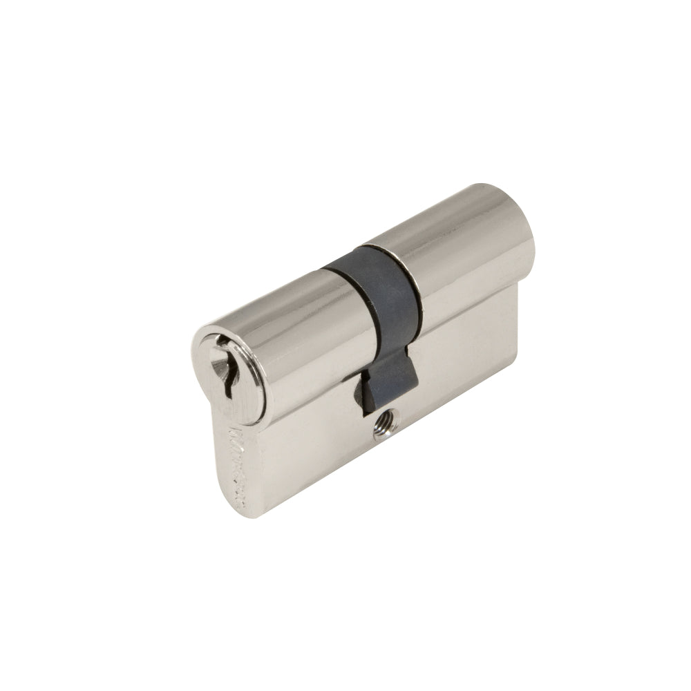 60mm Euro Double Cylinder - Key/Key in Brushed Nickel