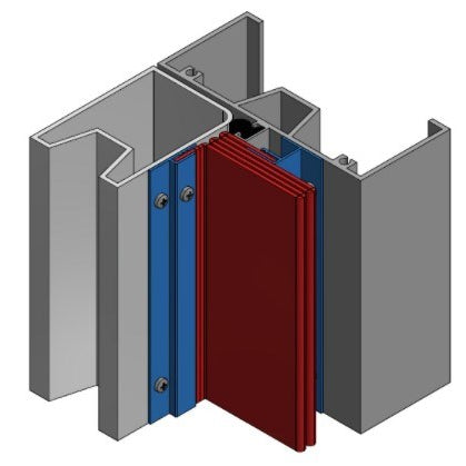 Finger Guard Safety Seal (Hinge opening side) Length 2032mm - 1-5 units (Aluminium Frame) in Black