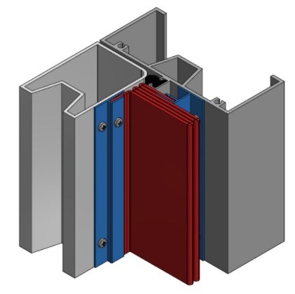 Finger Guard Safety Seal (Hinge opening side) Length 2032mm - 1-5 units (Aluminium Frame) in Black