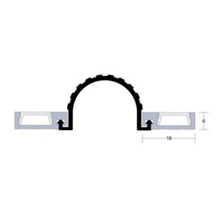 LORIENT 9050 - Hinge Guard (Finger Guard), Mounted on the Knuckle Side (Medium Duty) in Black