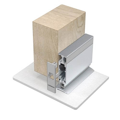 LORIENT 8003 - Slim Line, Surface Mounted, Automatic Door Bottom, 435mm cuts back to 335mm in Clear Anodised