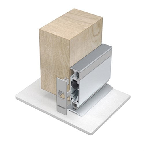 LORIENT 8003 - Slim Line, Surface Mounted, Automatic Door Bottom, 435mm cuts back to 335mm in Clear Anodised