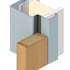 RP150 Batwing Perimeter Seal, Long Single Door Set 6300mm - Sides 2750mm, Top 1000mm in Black