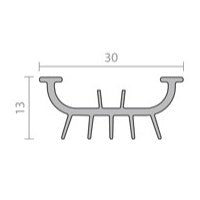 RAVEN RP404 Flex PVC 1000mm in Grey
