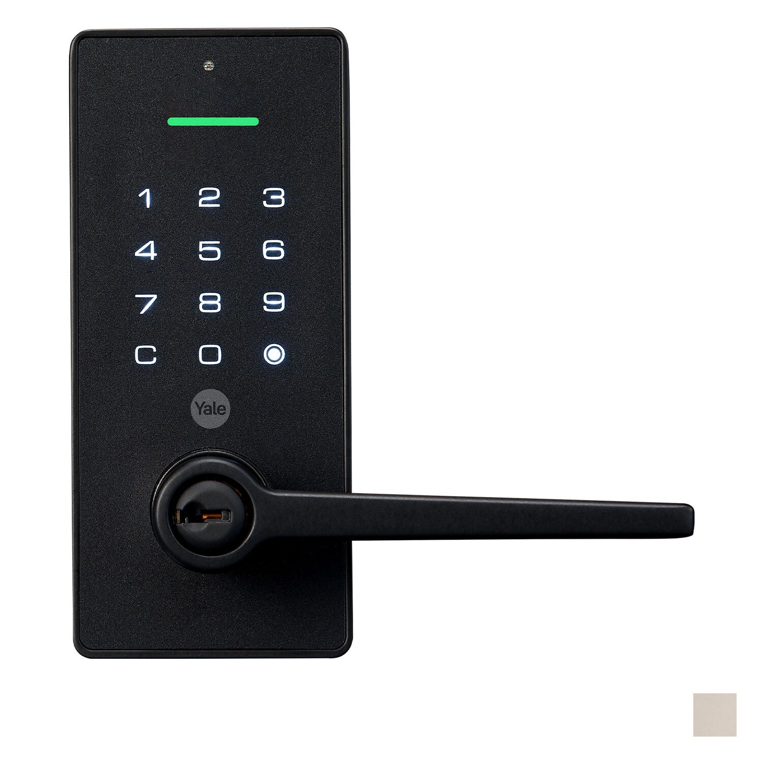 YALE LIBI KEYED LEVER MATT BLACK in Matt Black